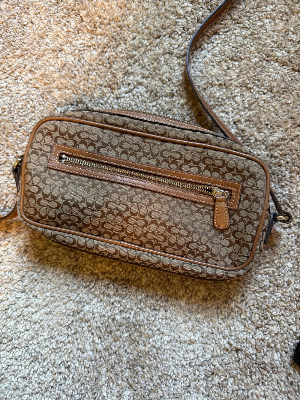 Vintage Coach Mini CC Signature Canvas Mini Crossbody Y2K